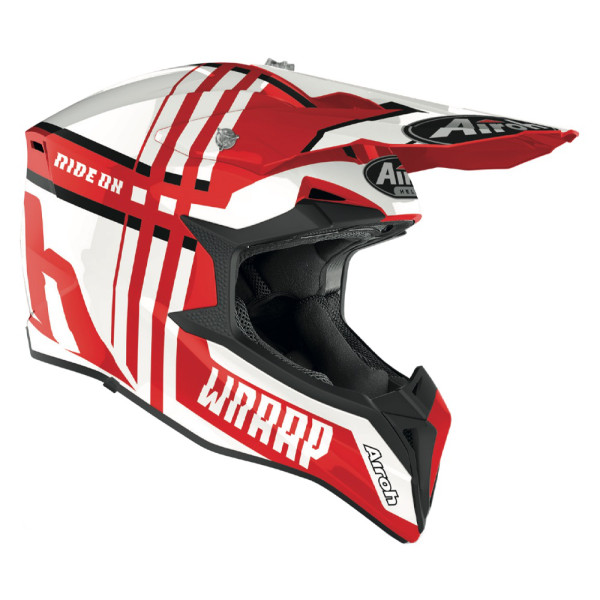 AIROH Airoh Wraap Broken Red Gloss